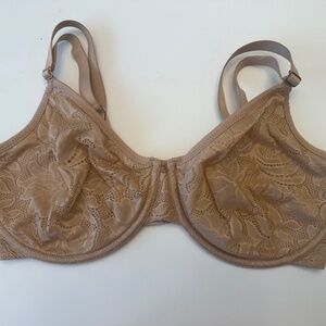 Le Mystere Lace Comfort Underwire Bra size 34DDD/F nude